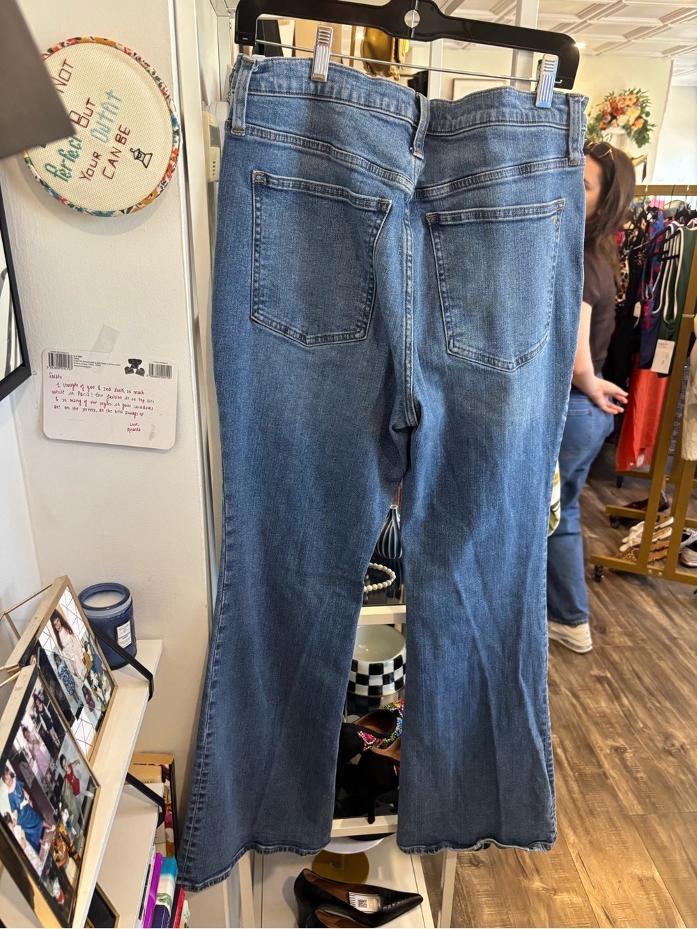 Madewell Medium Blue High-Rise Wide-Leg Jeans - Picture 3 of 4
